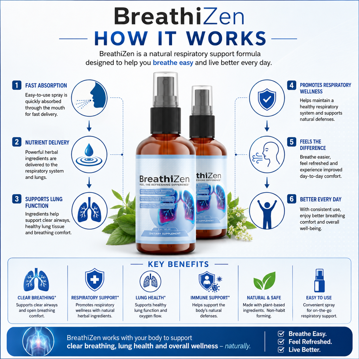 How BreathiZen Works - 6 Step Process